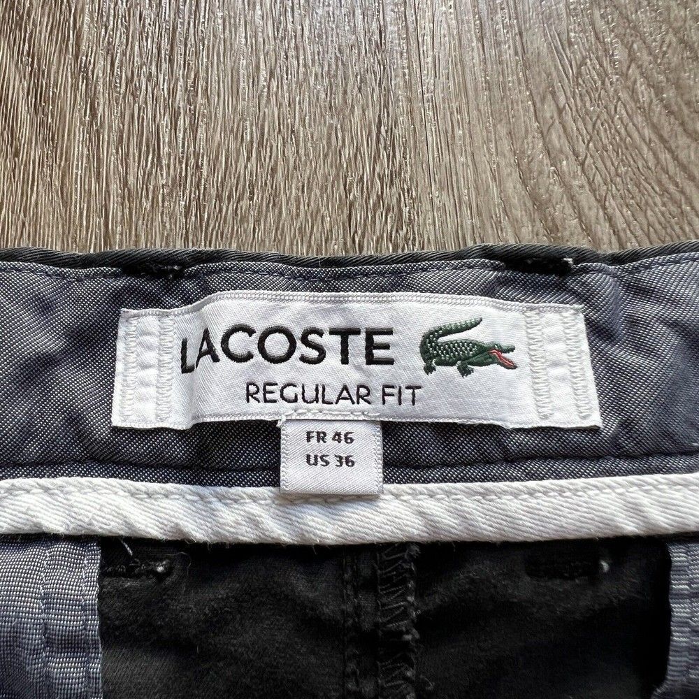 Lacoste Men's Black Cotton Chino Shorts - Picture 5 of 9